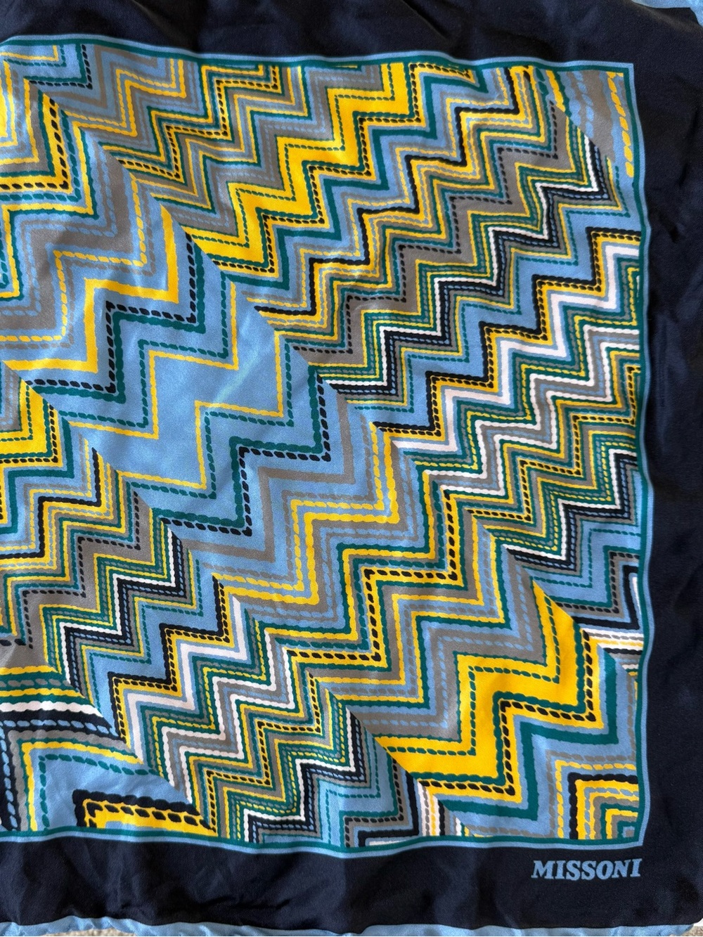 Missoni Zigzag Throw in Blue, Yellow and Black